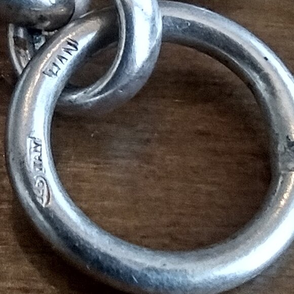 Sterling Italy Large Link Bracelet with Heart Charm - Picture 2 of 6